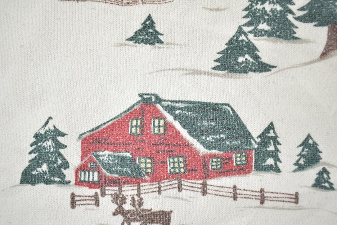 Vintage 1990s Westport LTD Snowy Town All Over Print Crewneck