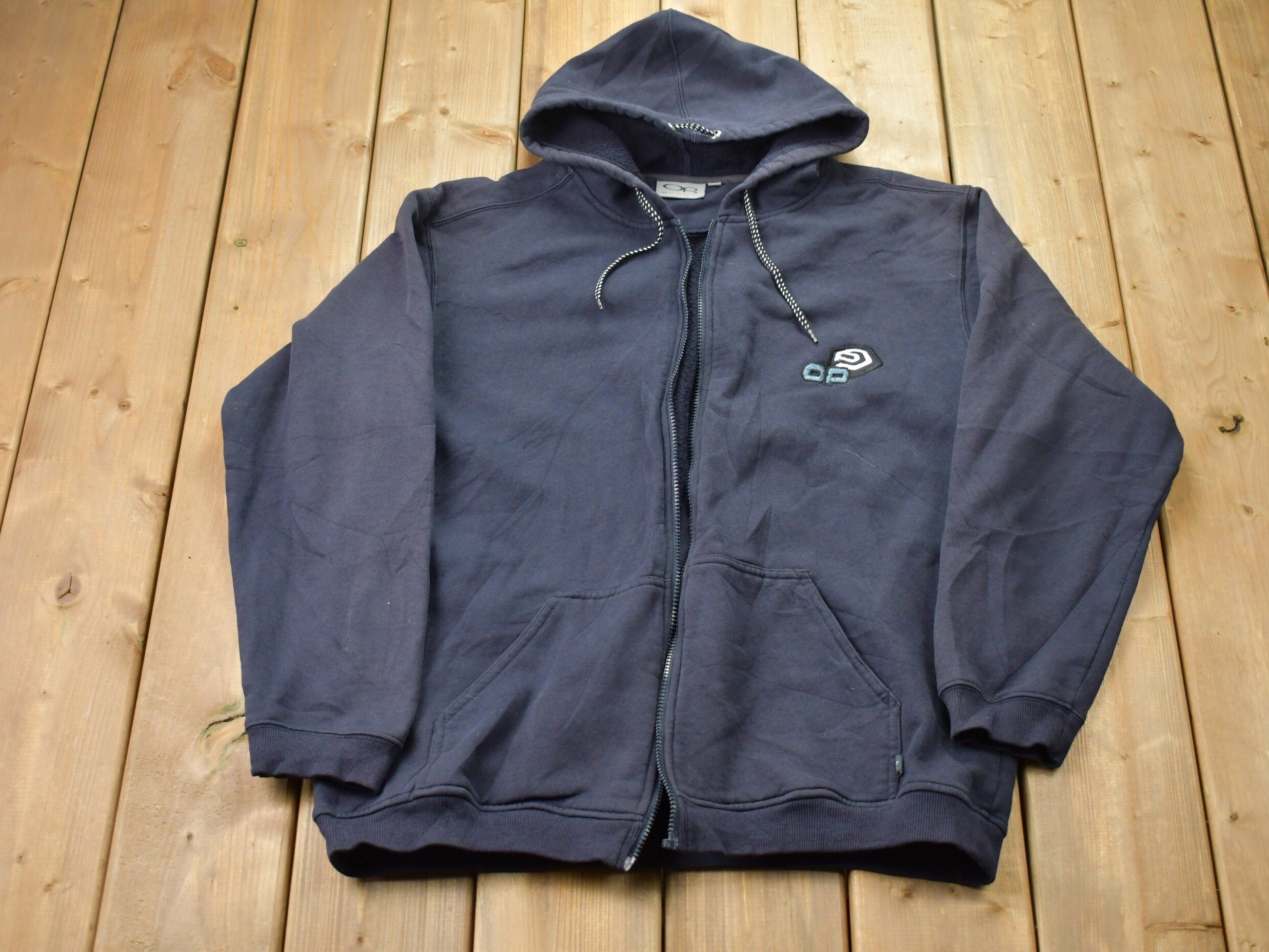 Vintage 1990s OP Sport Graphic Full Zip Hoodie