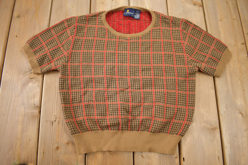 Vintage 1990s Lizsport Knitted Crewneck Sweater