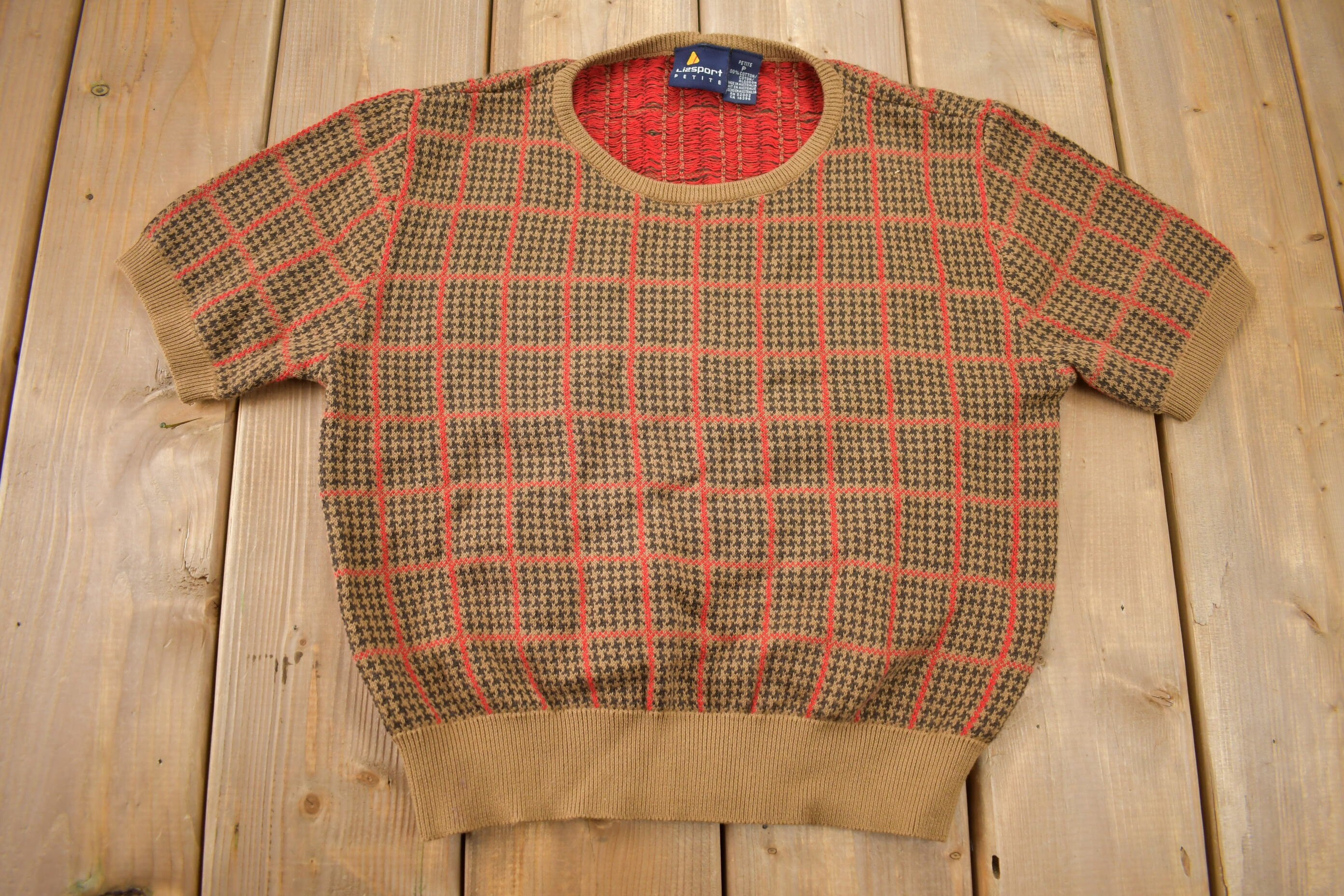 Vintage 1990s Lizsport Knitted Crewneck Sweater
