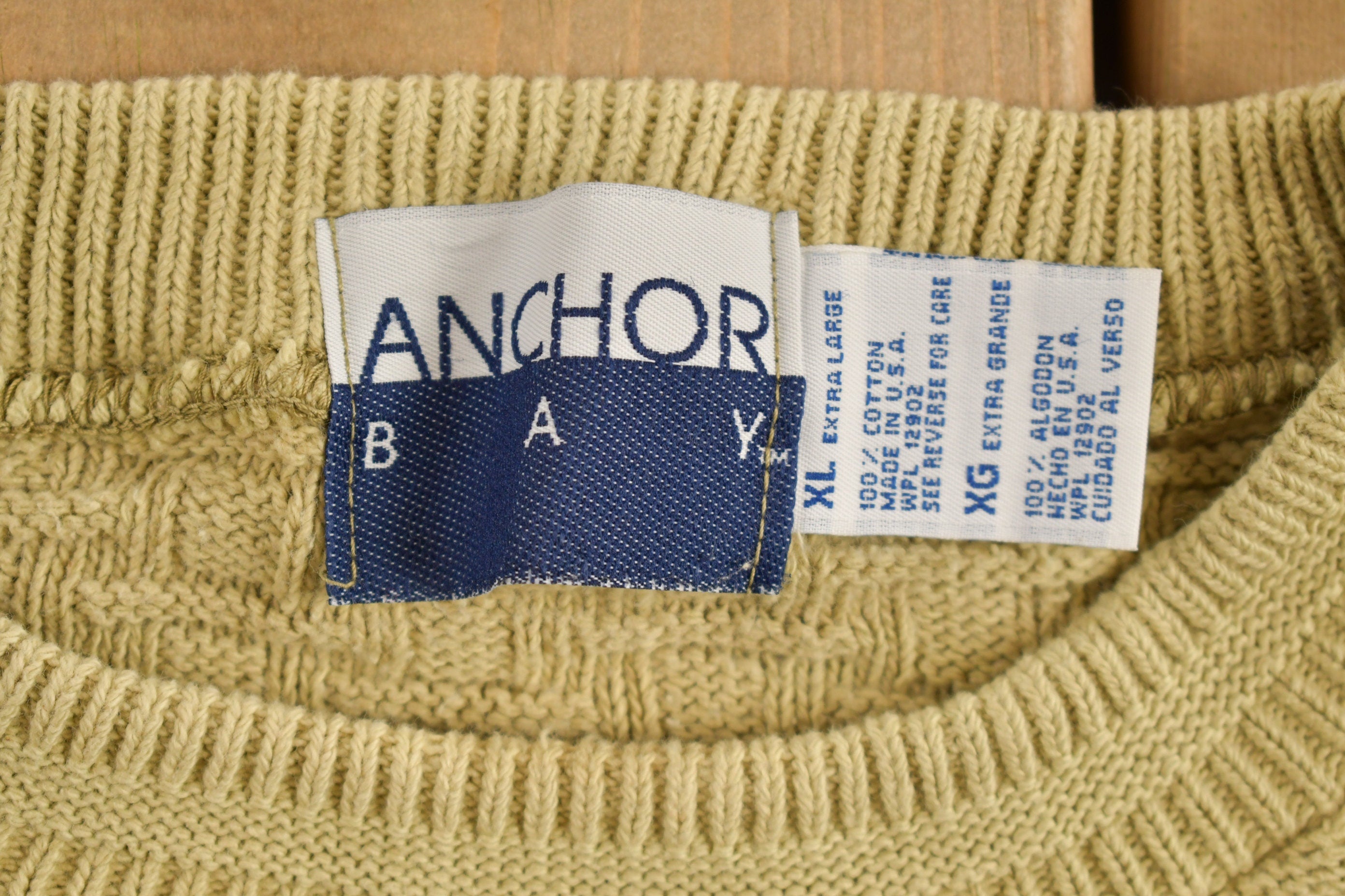 Vintage 1990s Anchor Bay Knitted Crewneck Sweater