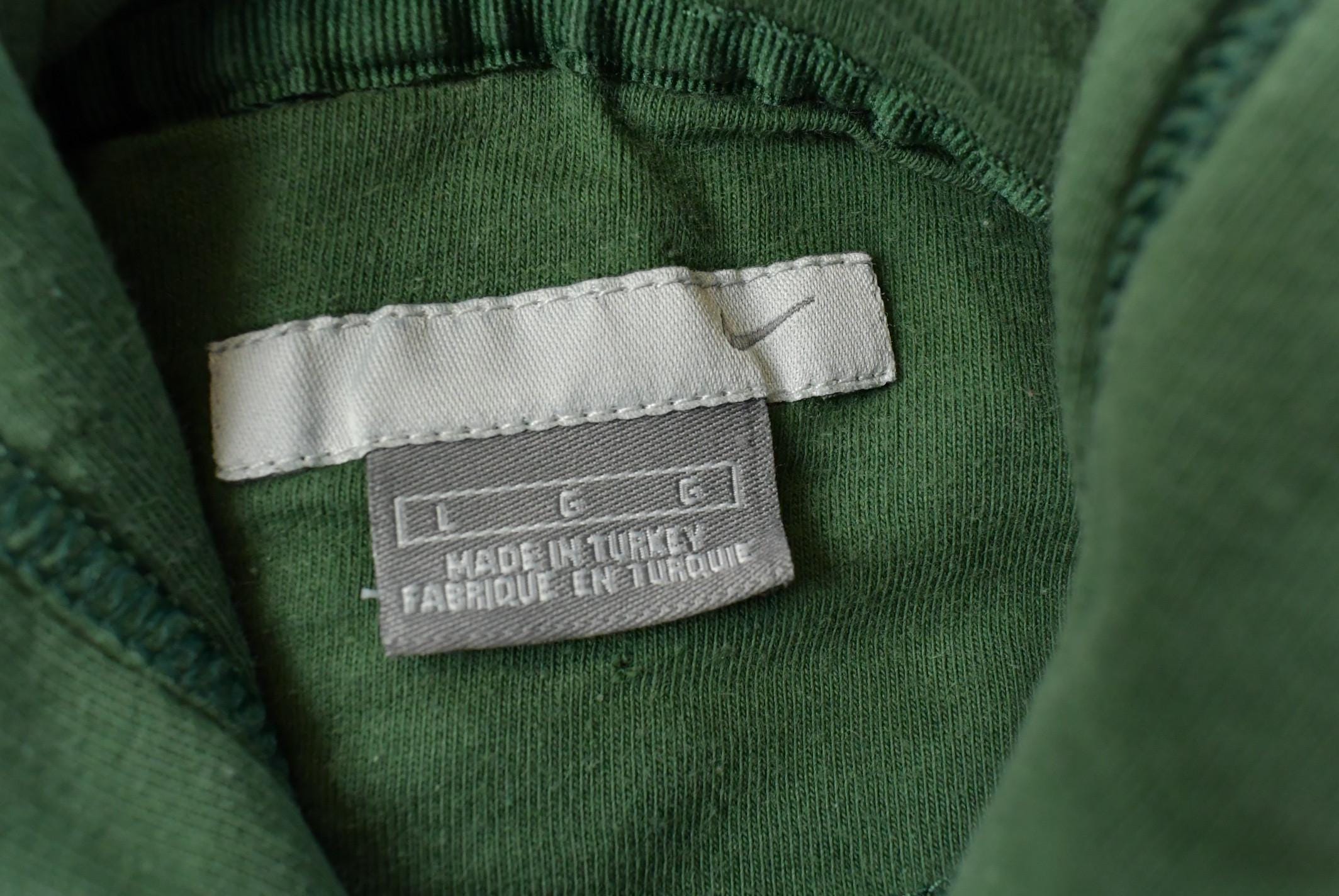 Vintage Y2K Nike Mini Swoosh Hoodie Men's L / Green Nike Hoodie / Nike Swoosh / Embroidered / Nike Hoodie / 00s Nike / Streetwear