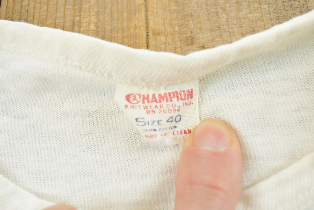 True Vintage 1960s Champion Baker University Physical Education Collegiate T-Shirt Mens M
