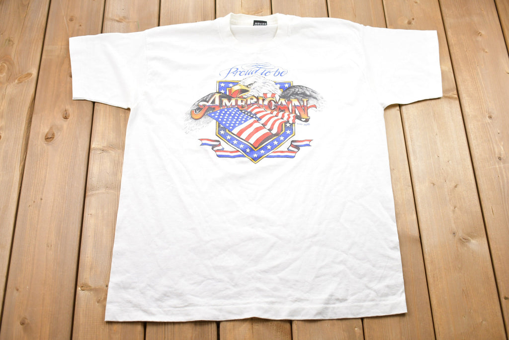 Vintage 1991 American Pride Eagle Graphic T-Shirt