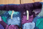 Vintage 1970s All Over Pattern Colourful Knitted Cardigan Sweater