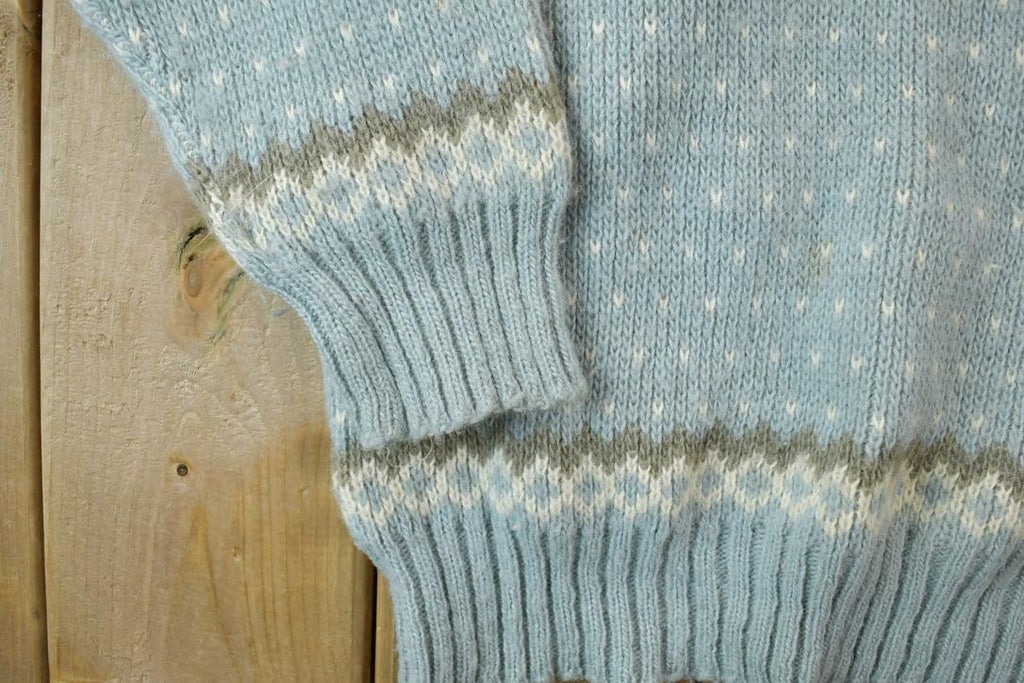Vintage 1990s Norway Snowflakes Knit Crewneck Sweater