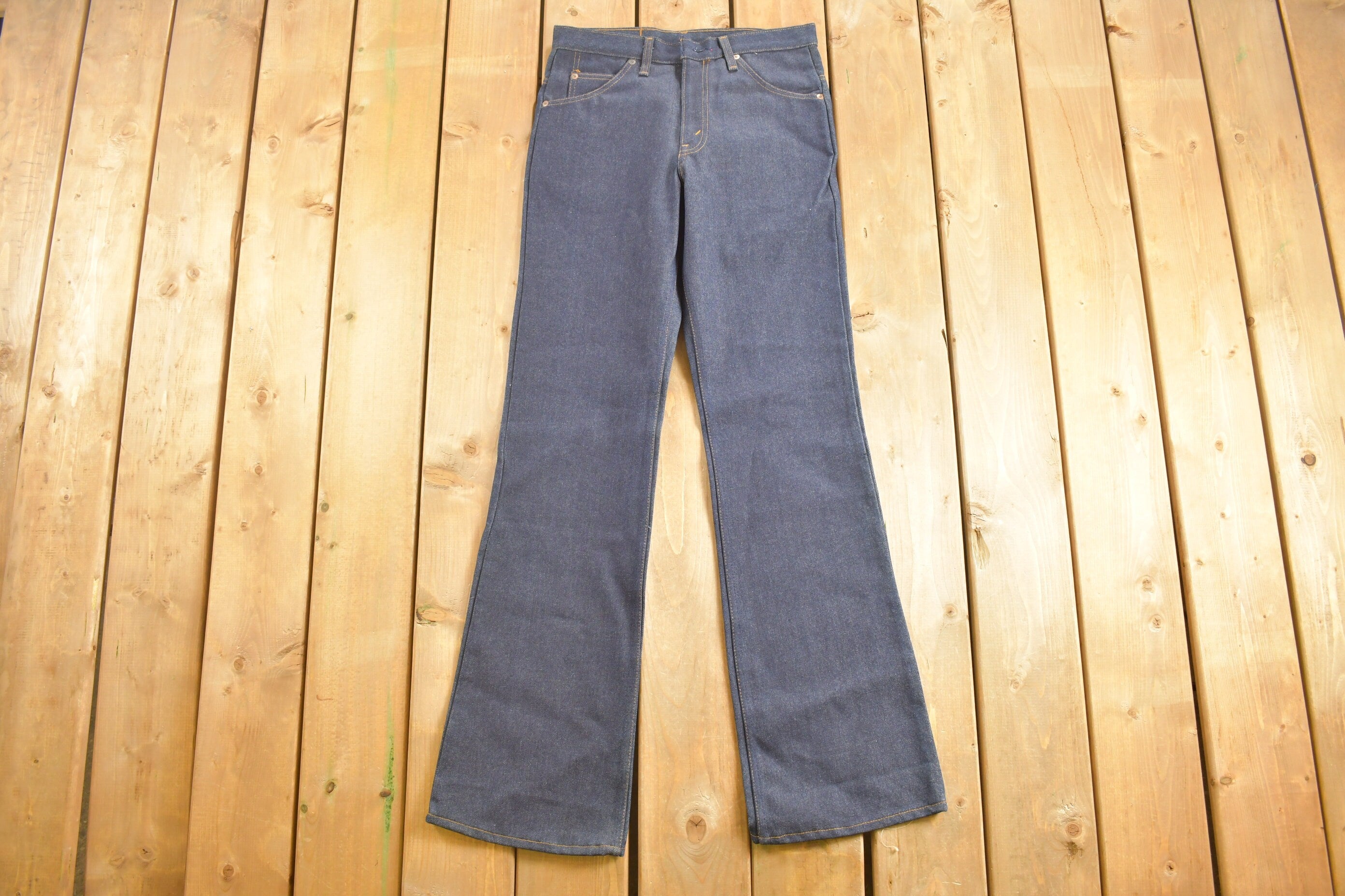 Vintage 1980s Plain Pockets JC Penney Flare Jeans Size 30 x 34