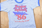 Vintage 1986 Senior Splash The Ultimate Graduation Cruise Single Stitch Graphic Ringer T-Shirt Made In USA