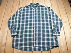 Vintage 1990s Himalaya Plaid Flannel Button Up Shirt