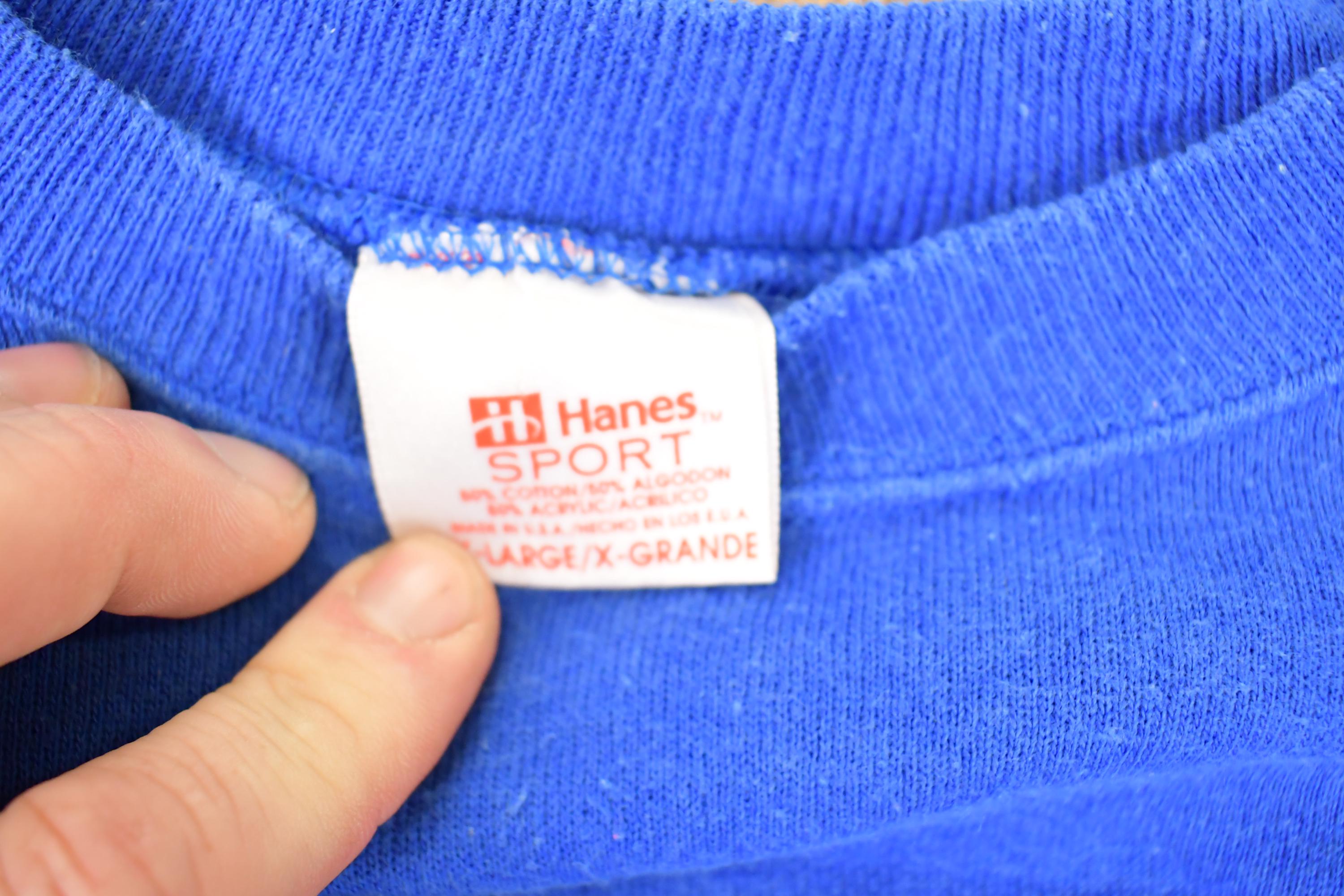 Vintage 1990s Hanes Sport Blank Crewneck Sweatshirt Men's L