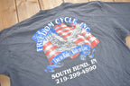 Vintage 1990s American Bald Eagle Graphic Freedom Cycle INC T Shirt