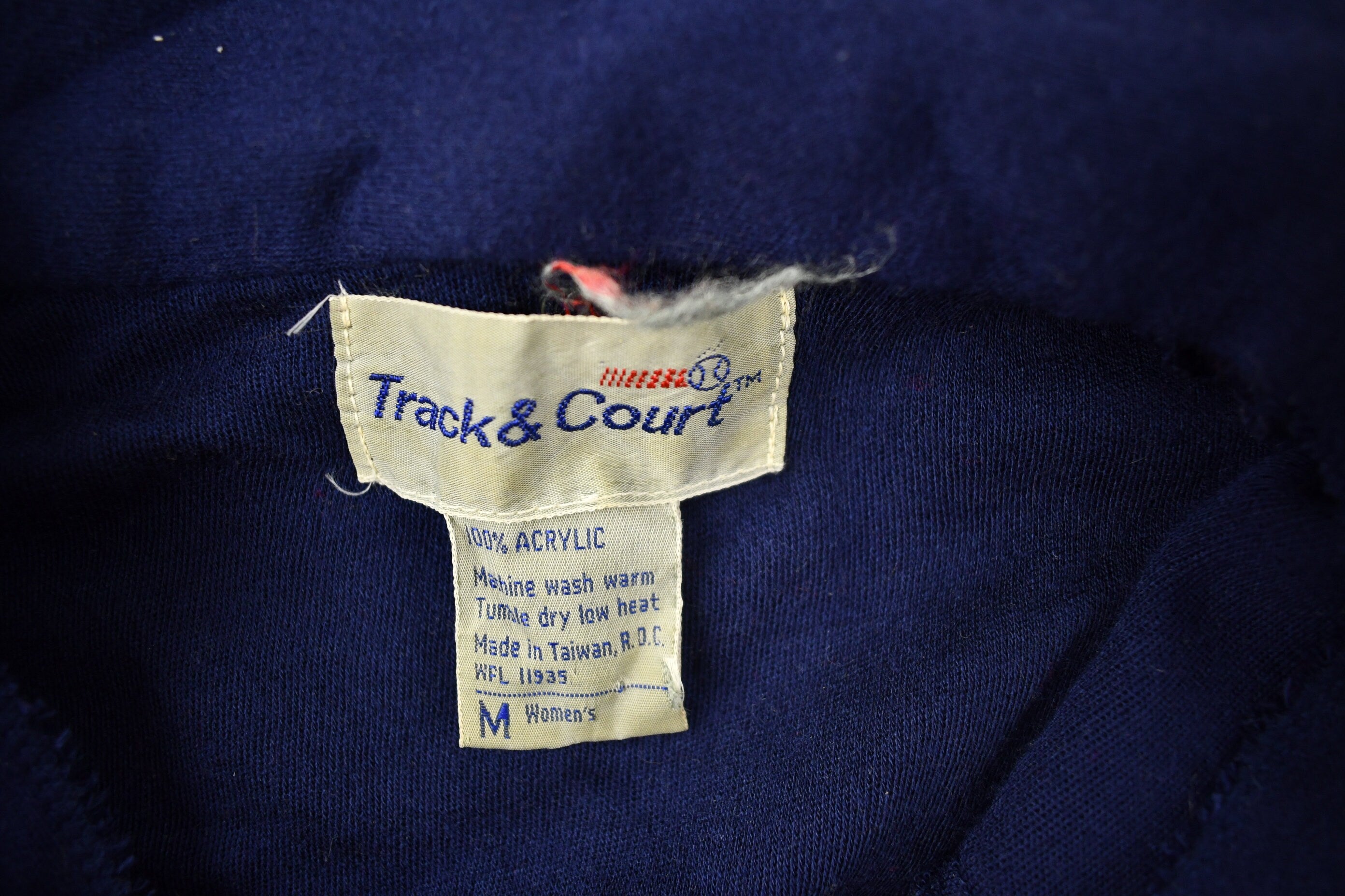 Vintage 1980s Track & Court Russell Athletic Blank Zip Up Sweatshirt