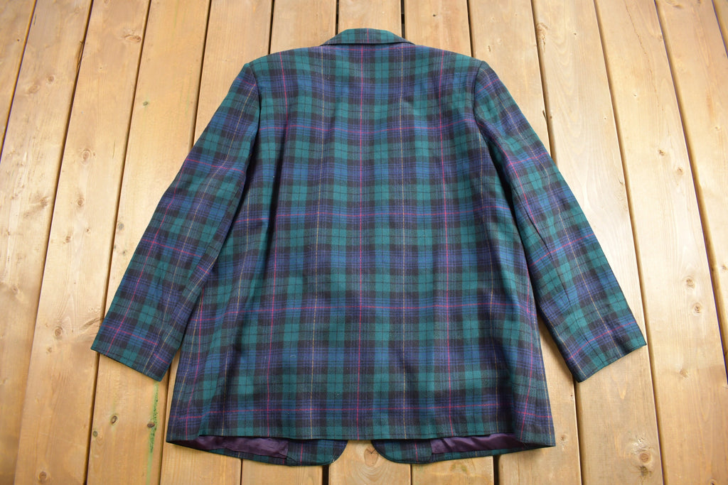 Vintage 1990s Alfred Dunner Plaid Blazer Jacket