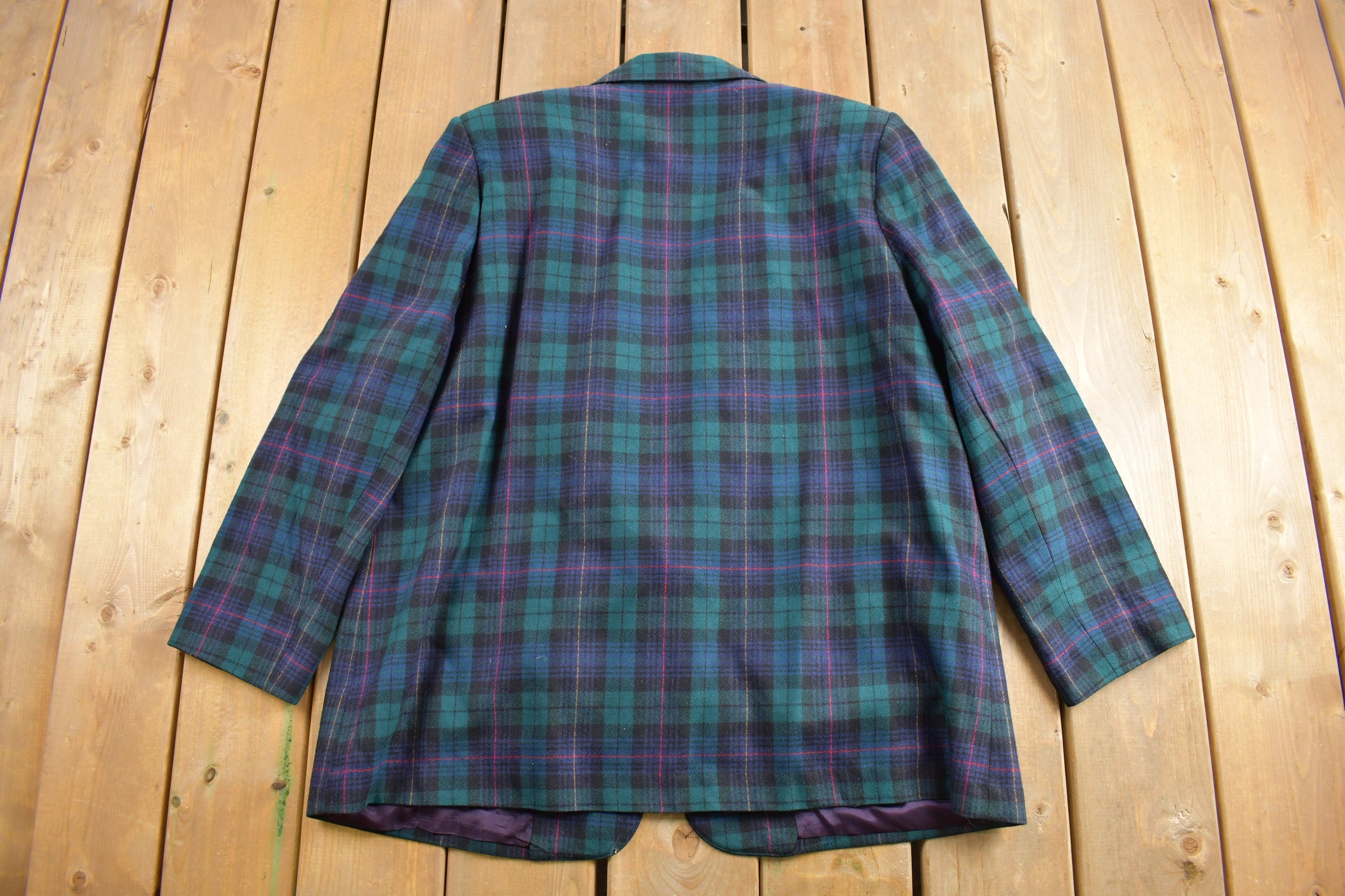 Vintage 1990s Alfred Dunner Plaid Blazer Jacket