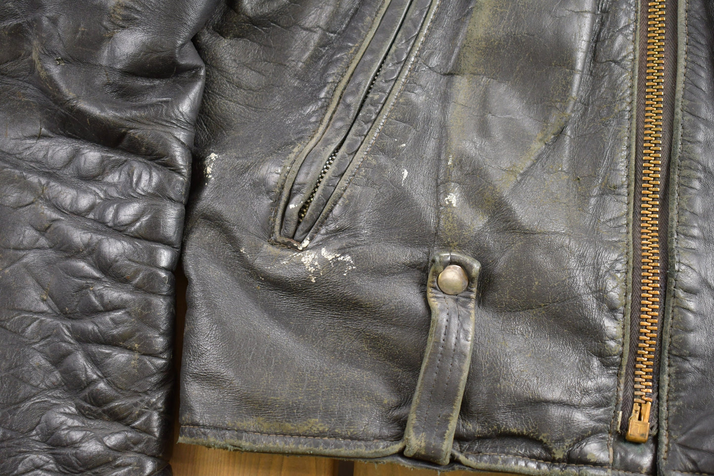 Vintage 1980s Leather Biker Jacket / Motorcycle Jacket / Leather Coat / Vintage Biker Jacket / Heavy Weight /