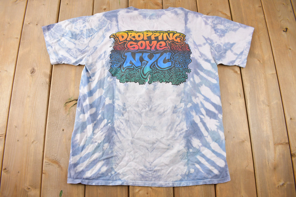 Vintage 1990 Blues Traveler Dropping Some NYC Single Stitch Tie Dye Brockum T Shirt Made in USA