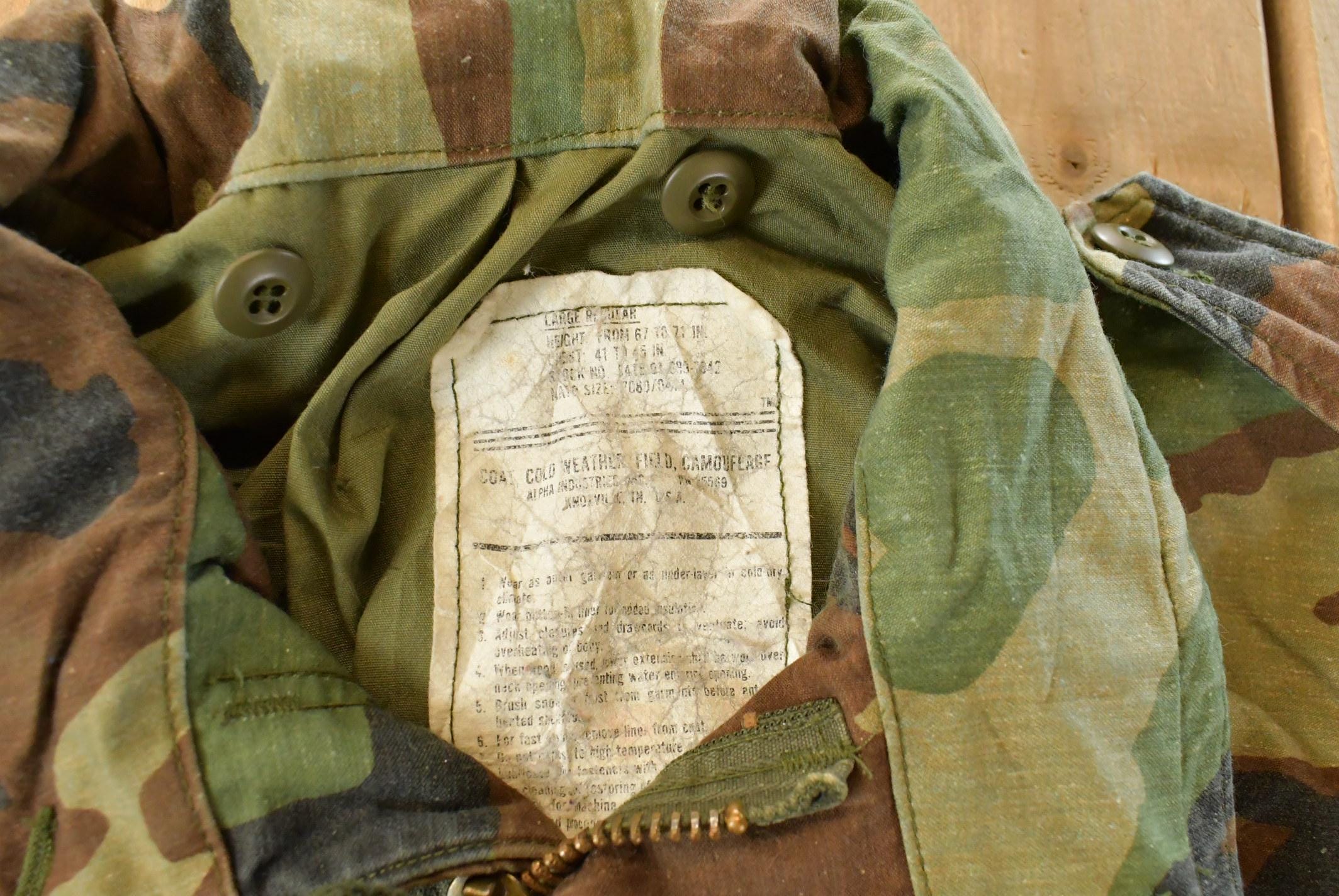 Vintage 2000 Camo Military Field Jacket Men's Large
