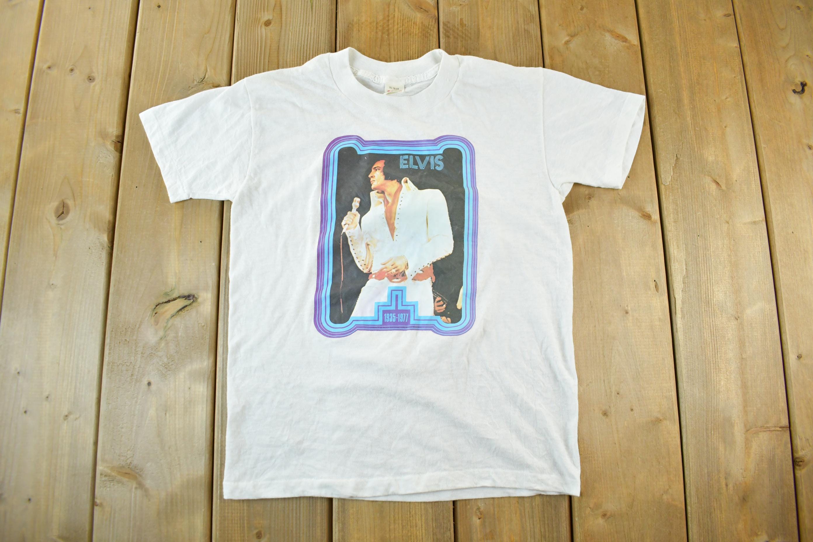 Vintage 1977 Elvis Presley Memorial Graphic T Shirt Men's XS-S