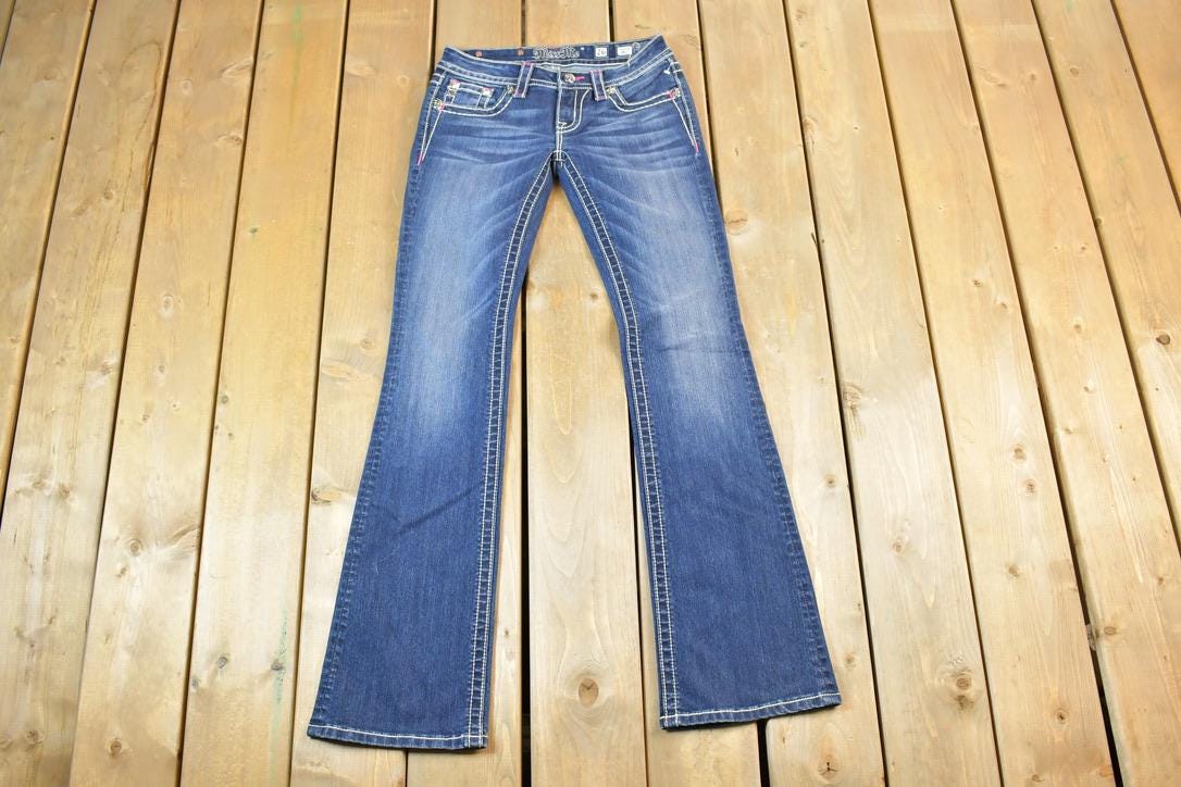 Vintage Y2K Miss Me Bedazzled Low Rise Jeans Size 26x31