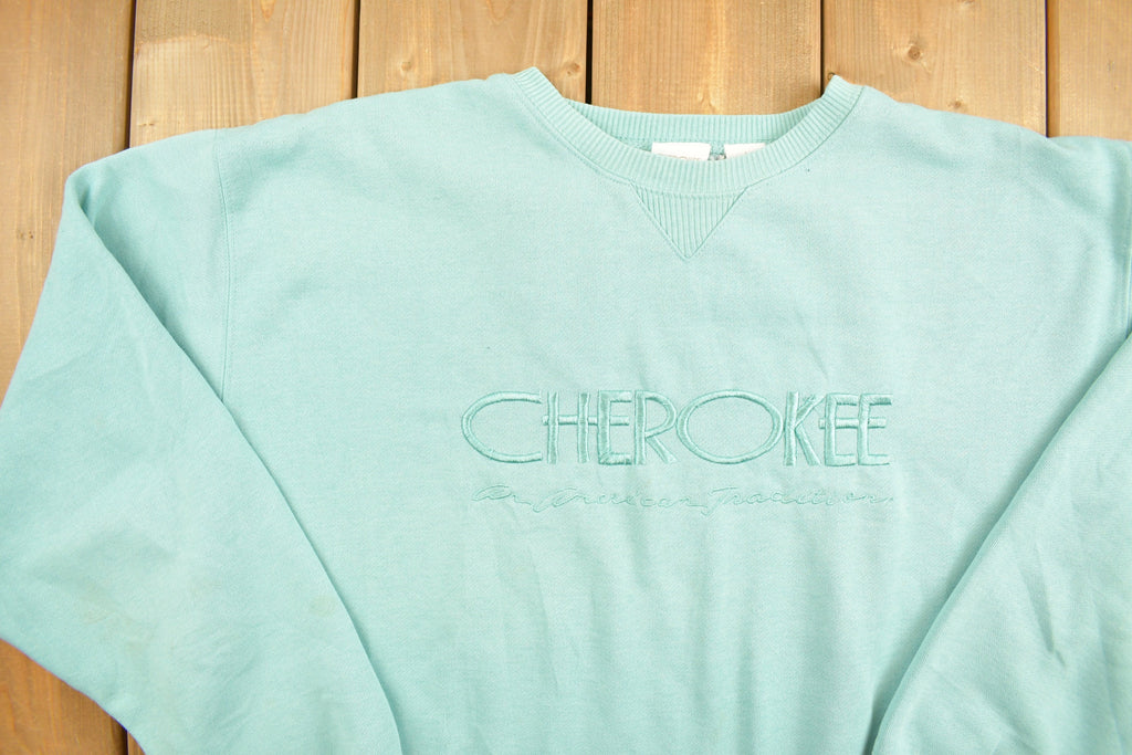 Vintage 1990s Cherokee Blue Embroidered Crewneck