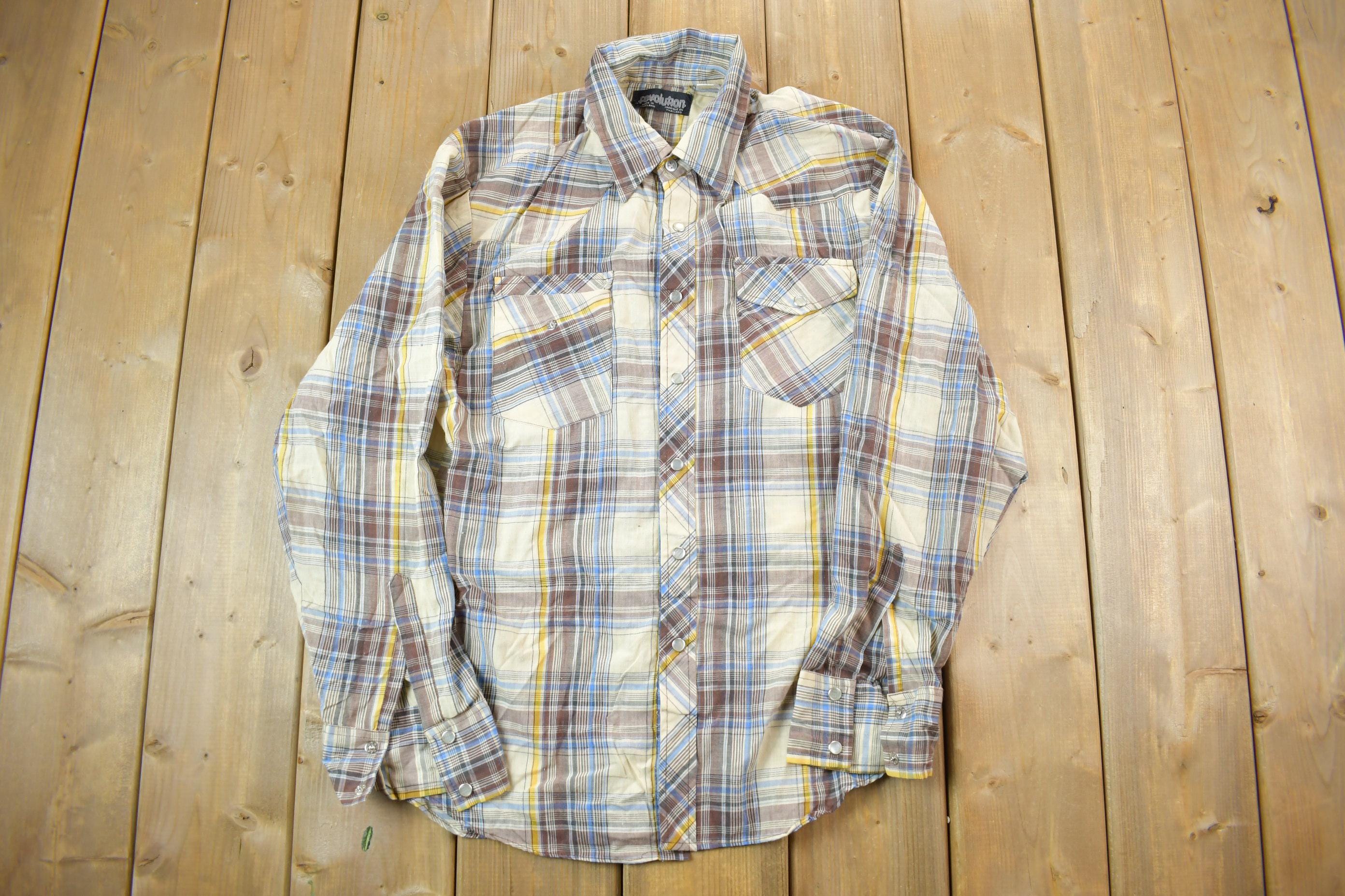 Vintage 1990s Plaid Button Up Flannel Shirt
