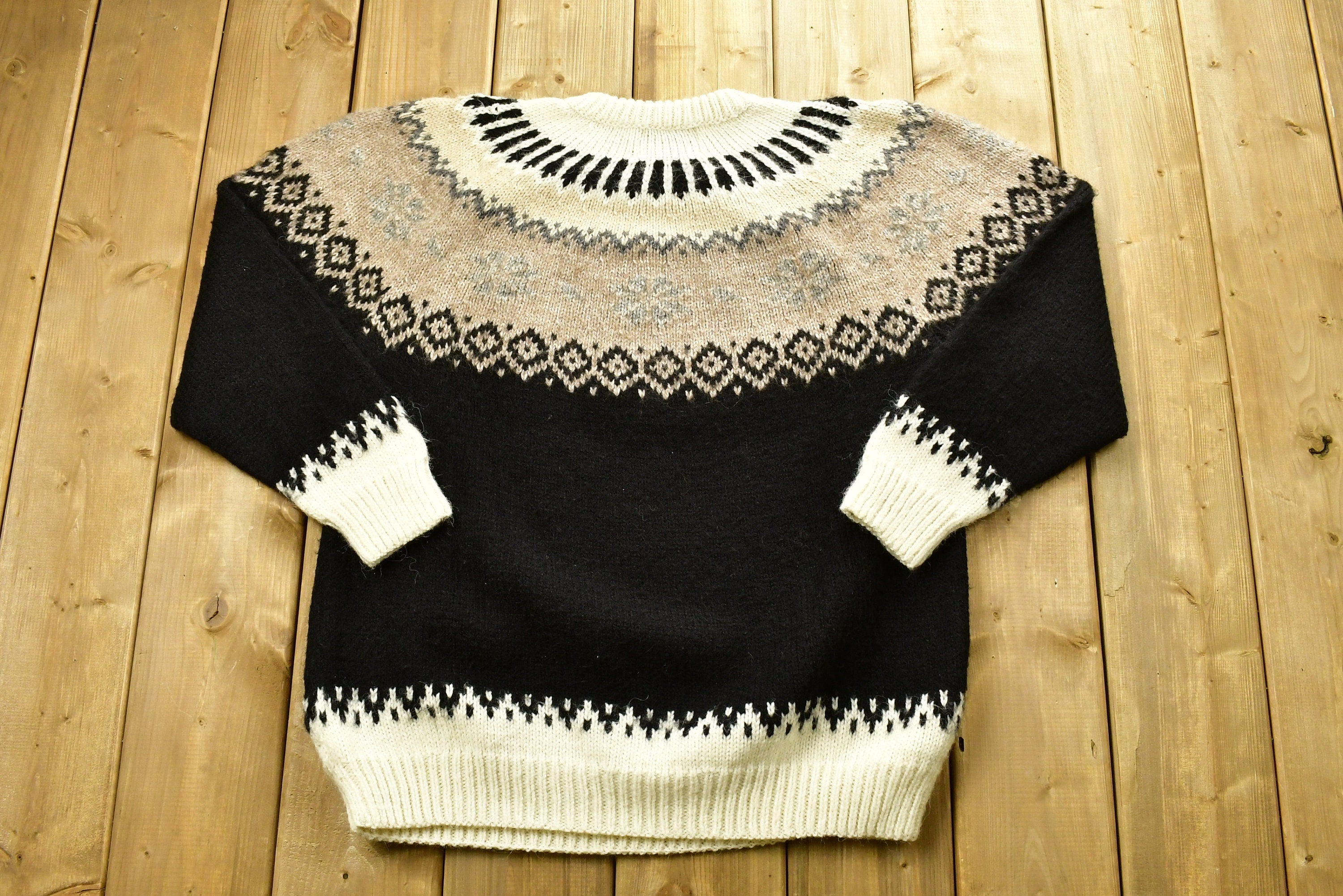 Vintage 1990's Cotton Salsa By M&A Hand Made Knitted Sweater /