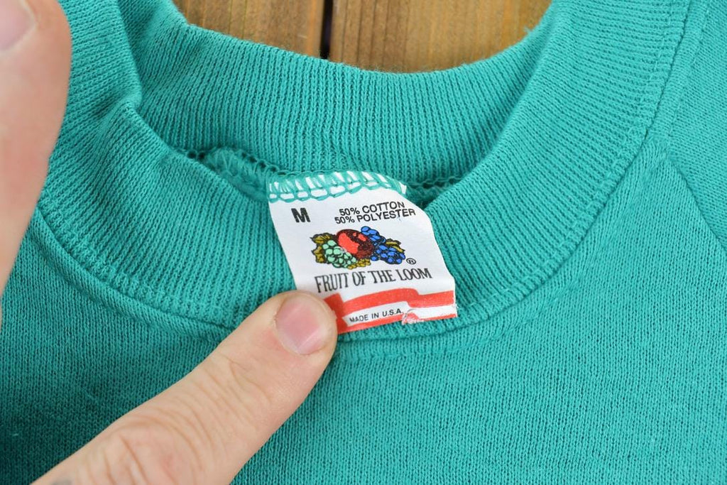 Vintage 1990s FOTL Blank Teal Crewneck Sweatshirt