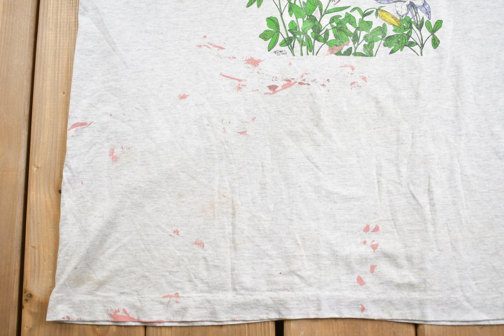 Vintage 1990s Missouri Floral Graphic Souvenir T Shirt