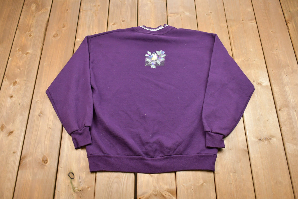 Vintage 1990s Morning Sun Cute Bird Crewneck Sweatshirt