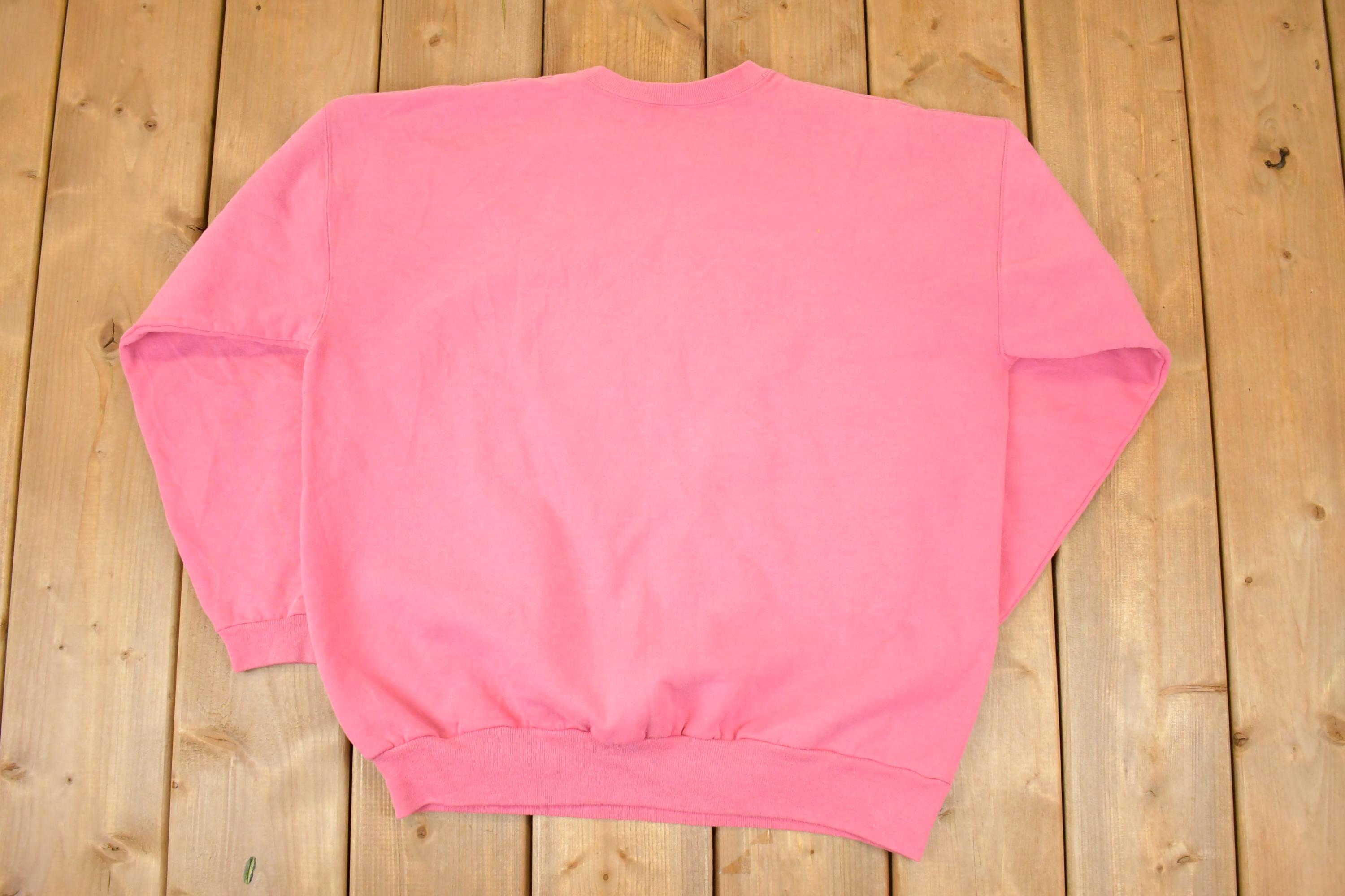 Vintage 1990s Wilma Sanchez Floral Graphic Print Crewneck Sweatshirt Womens L