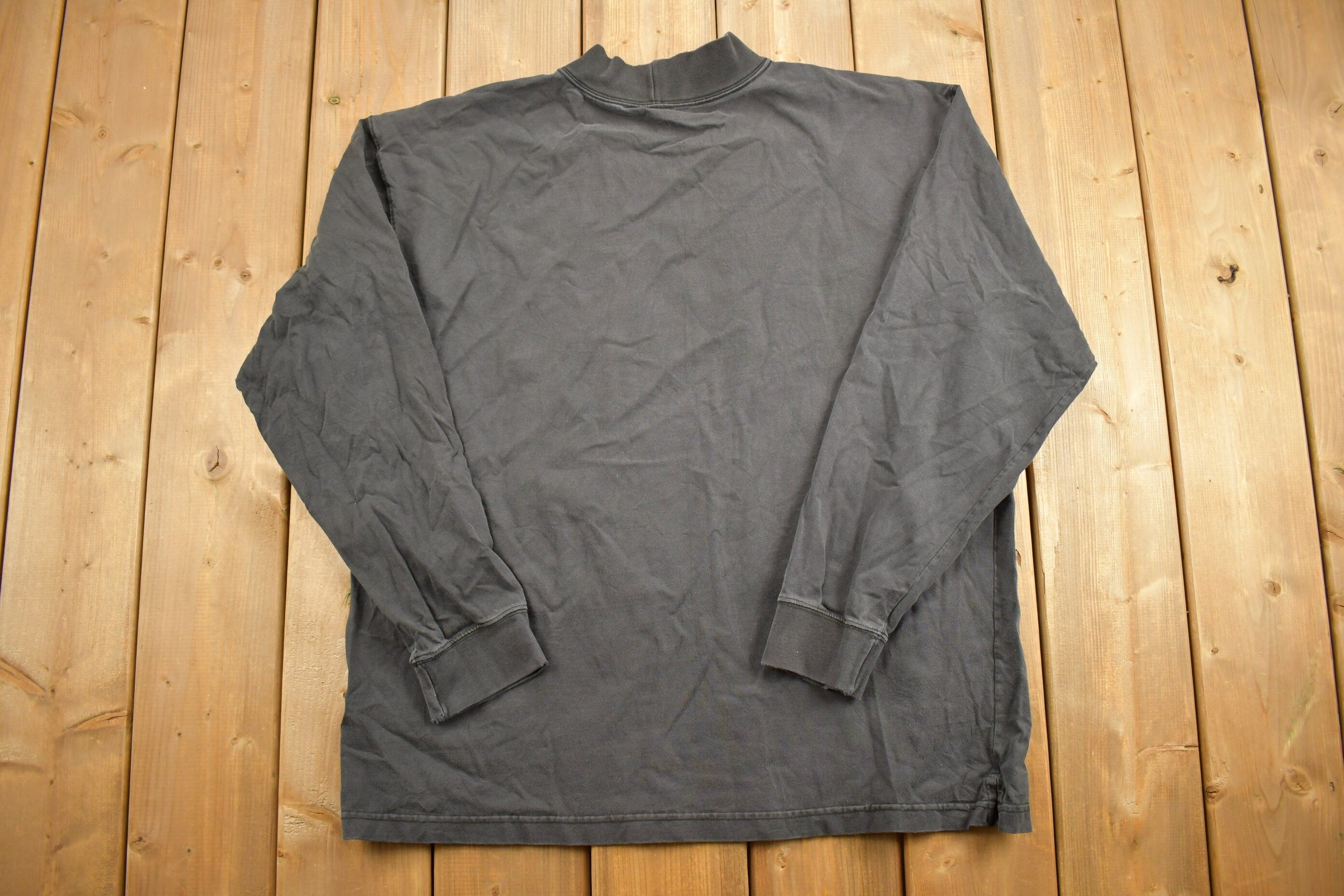 Vintage 1990s Carhartt Blank Black Long Sleeve Sweatshirt