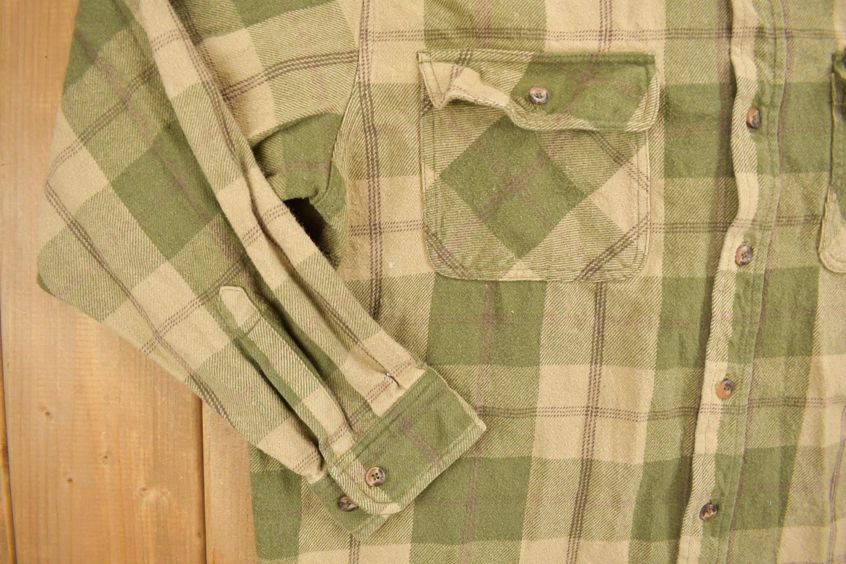 Vintage 1990s Kilimanjaro Plaid Button Up Shirt