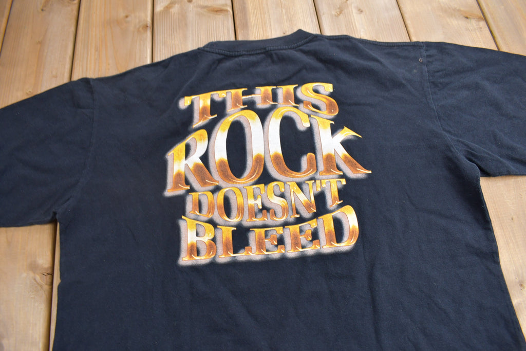 Vintage 1990s The Rock Doesn't Bleed Graphic T-Shirt