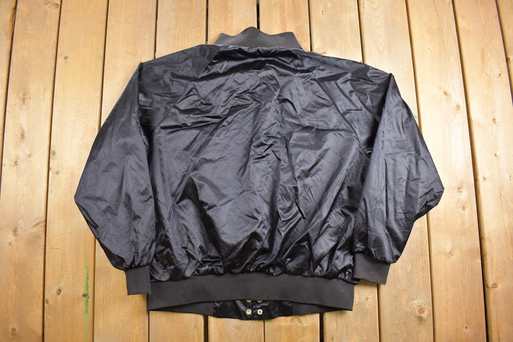 Vintage 1990s Blank Satin Bomber Jacket