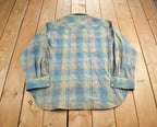 Vintage 1980s Pendleton 100% Wool Plaid Pearl Button Up Made In USA