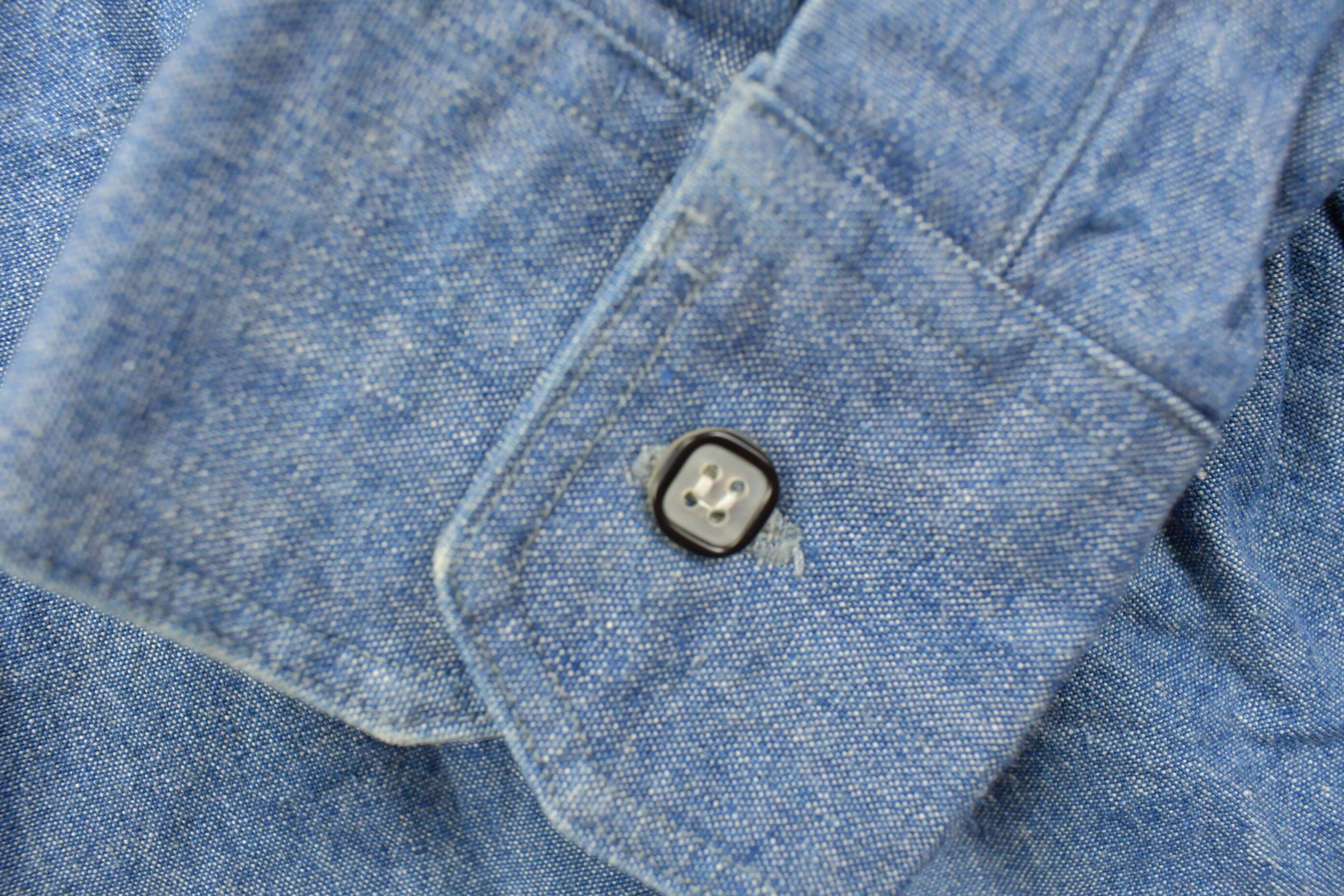 Vintage 1990s Blue Button Up Shirt With Lapels