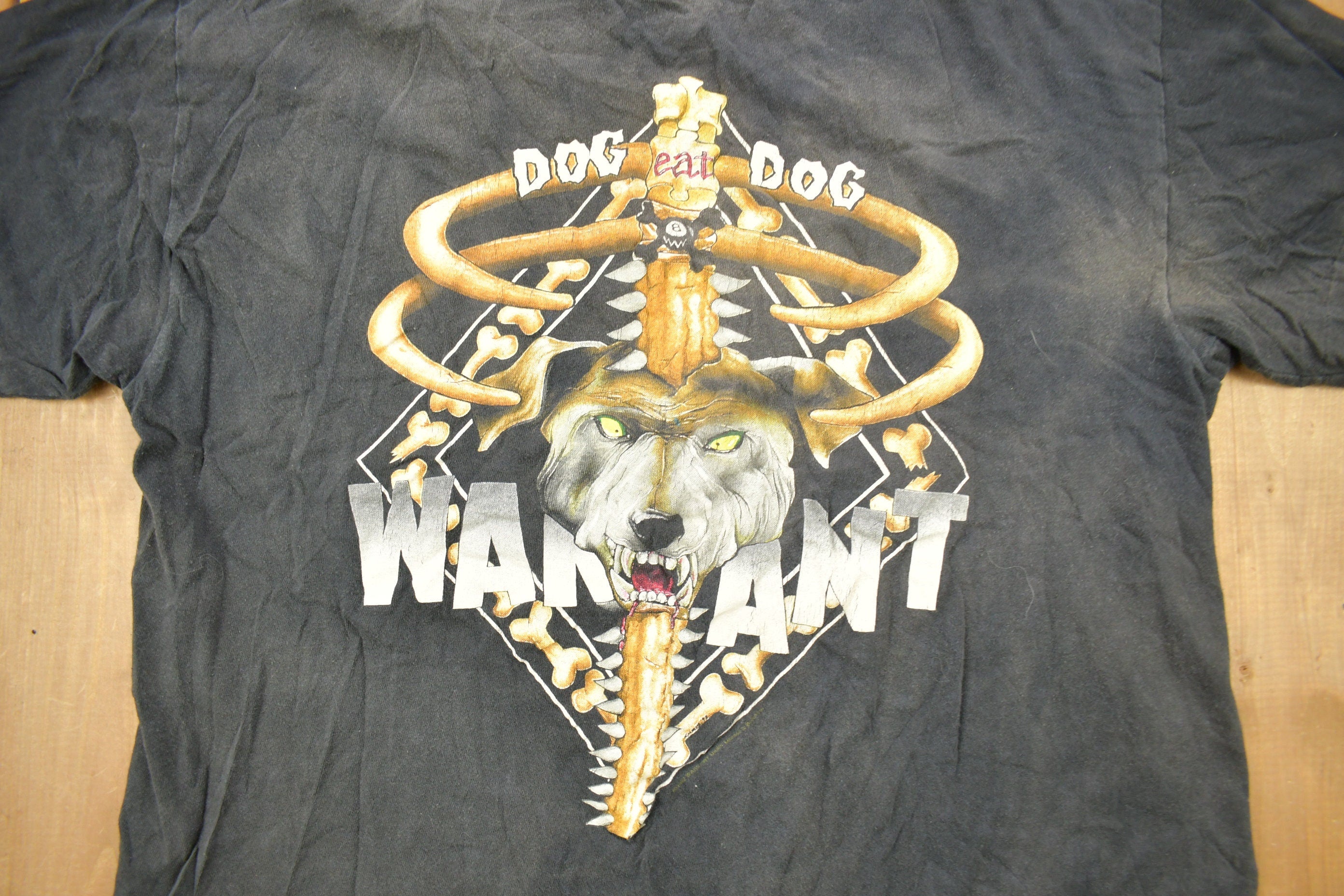 Vintage 1993 Warrant Hair Of The Dog World Tour Band T-shirt