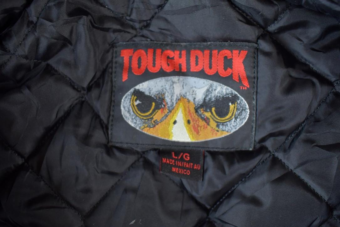 Vintage Y2K Distressed Tough Duck Hooded Jacket Made In USA