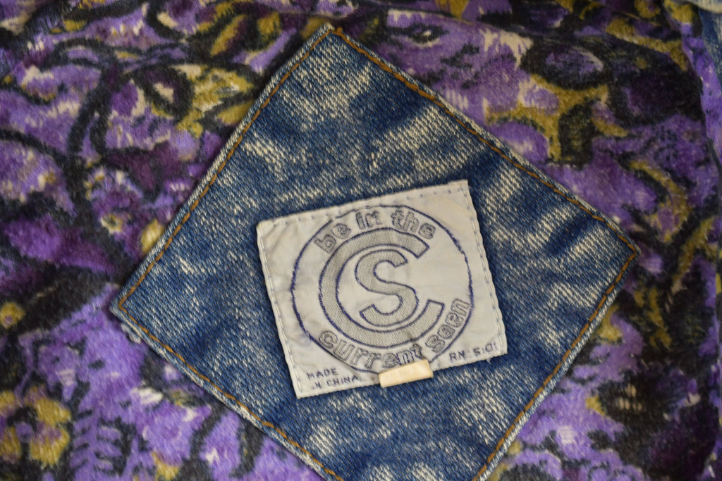 Vintage 1990s Acid Wash Denim Jean Jacket Vest