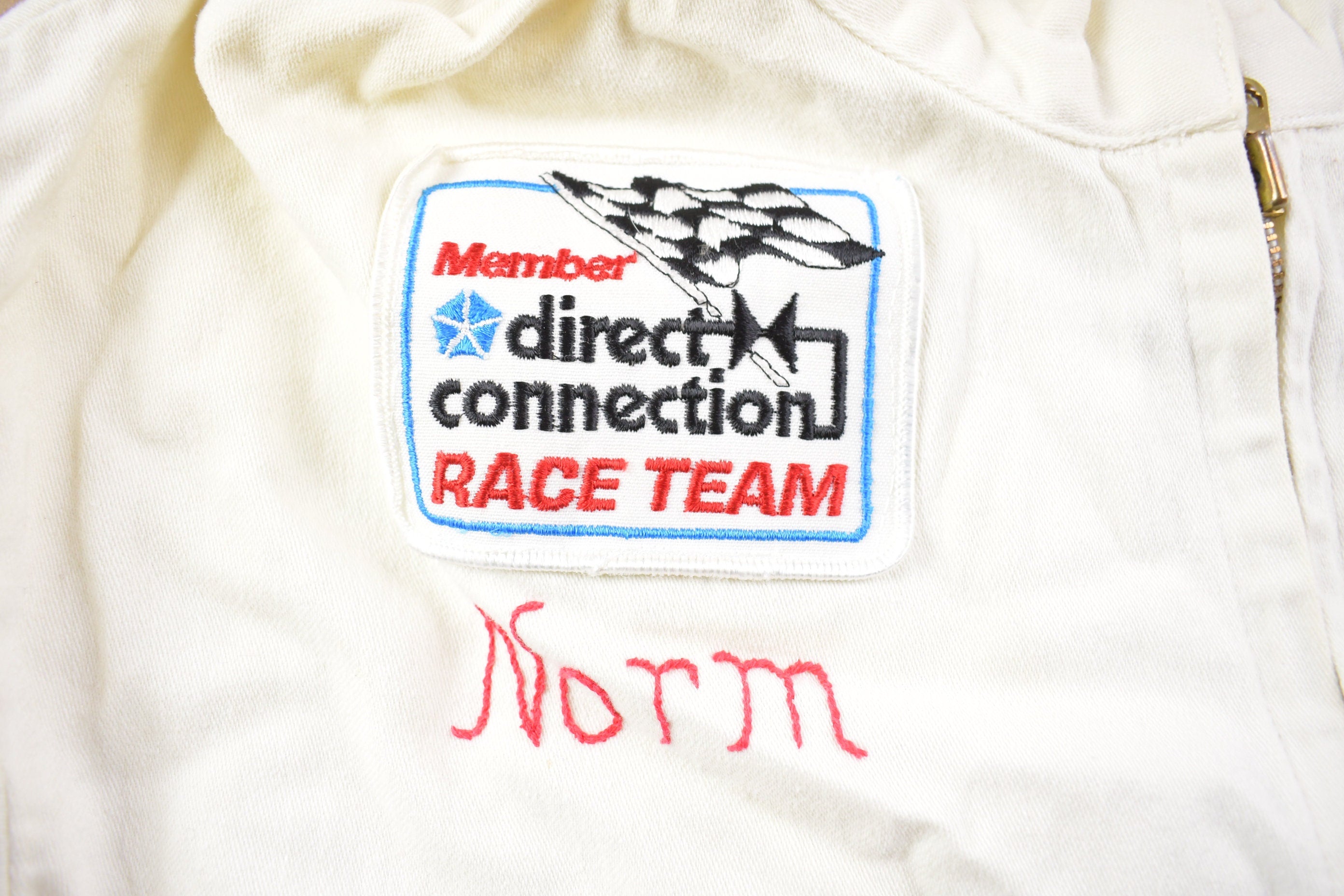 Vintage 1980s Member Direct Connection Race Team Full Zip Jacket  Streetwear  Light Jacket  Embroidered  Outerwear  Motorsports
