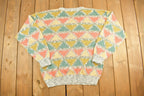 Vintage 1990s The Men's Store Abstract Knitted Sweater 90s Crewneck
