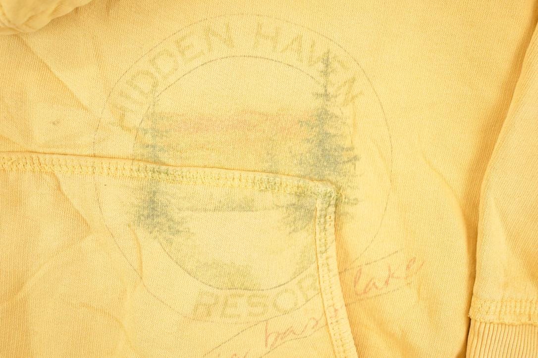 Vintage 1990s Artisans Hidden Haven Resort Quarter Zip Graphic Print Hoodie Sweatshirt Mens XL