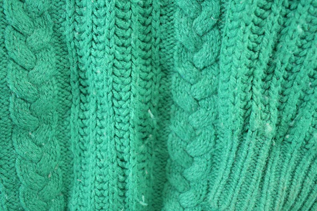 Vintage 1970s Benetton Wool Cable Knit Sweater Mens L
