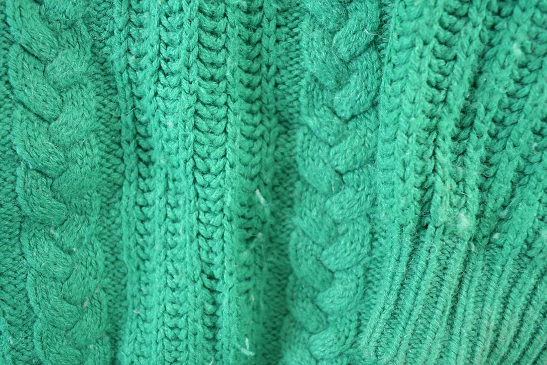 Vintage 1970s Benetton Wool Cable Knit Sweater Mens L