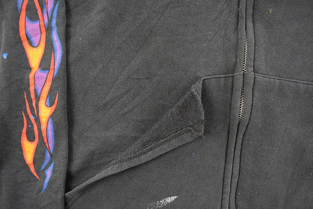 Vintage 1990s Distressed Harley Davidson Graphic Full Zip Hoodie Men's XL  90s Hoodie  Vintage Sweatshirt  Biker Motorcycle  90s Harley