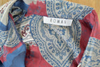 Vintage 1990s Roman Abstract Button Up Silk Shirt