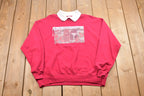 Vintage 1990s Cute Kittens Collared Crewneck Sweatshirt