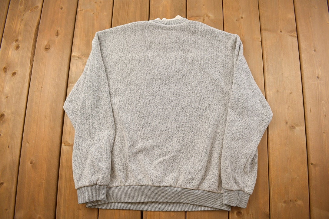 Vintage 1990s Flowers and Kitten Cute Crewneck Sweater
