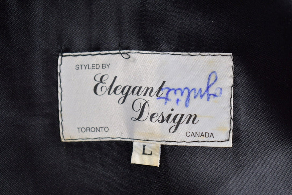 Vintage 1980s Elegant Design Faux Fur Coat