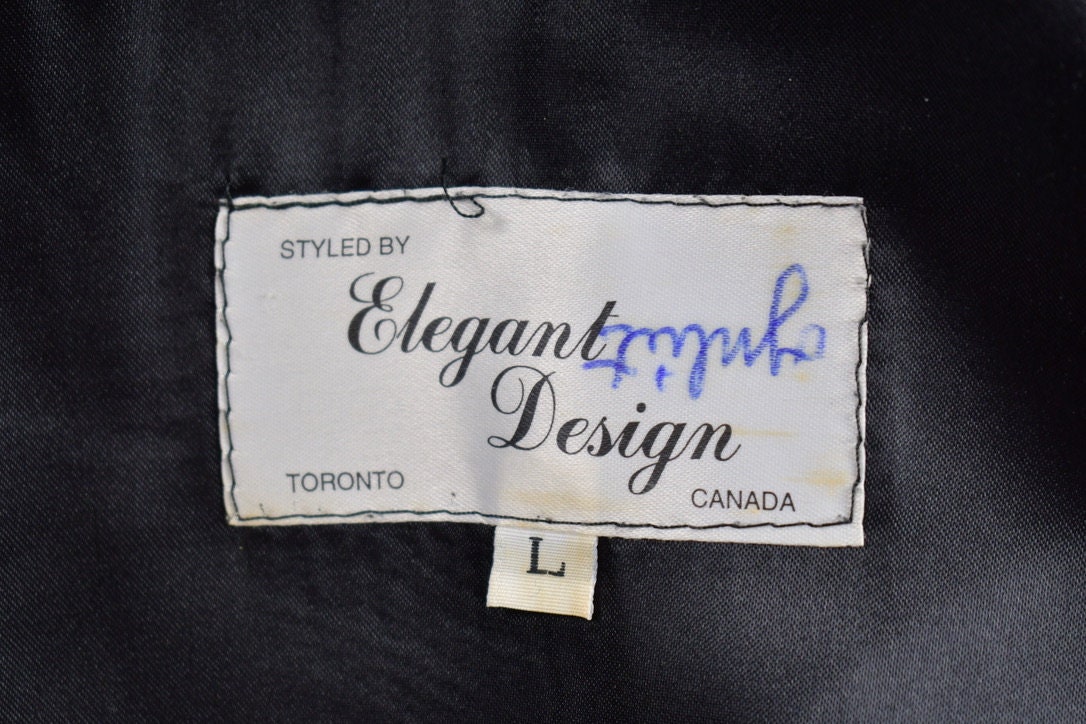 Vintage 1980s Elegant Design Faux Fur Coat